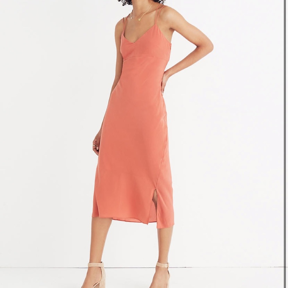 Madewell 100% Silk Slip Dress- 4